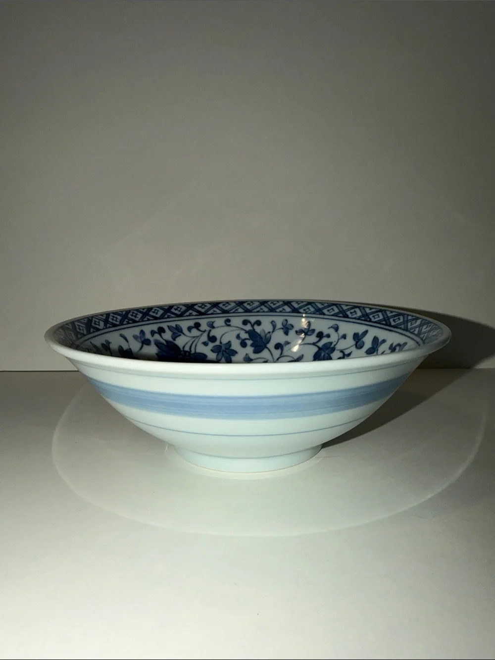 Arita Ware Takamine Kiln Japanese Porcelain Bowl Blue White Floral Deep Plate 8